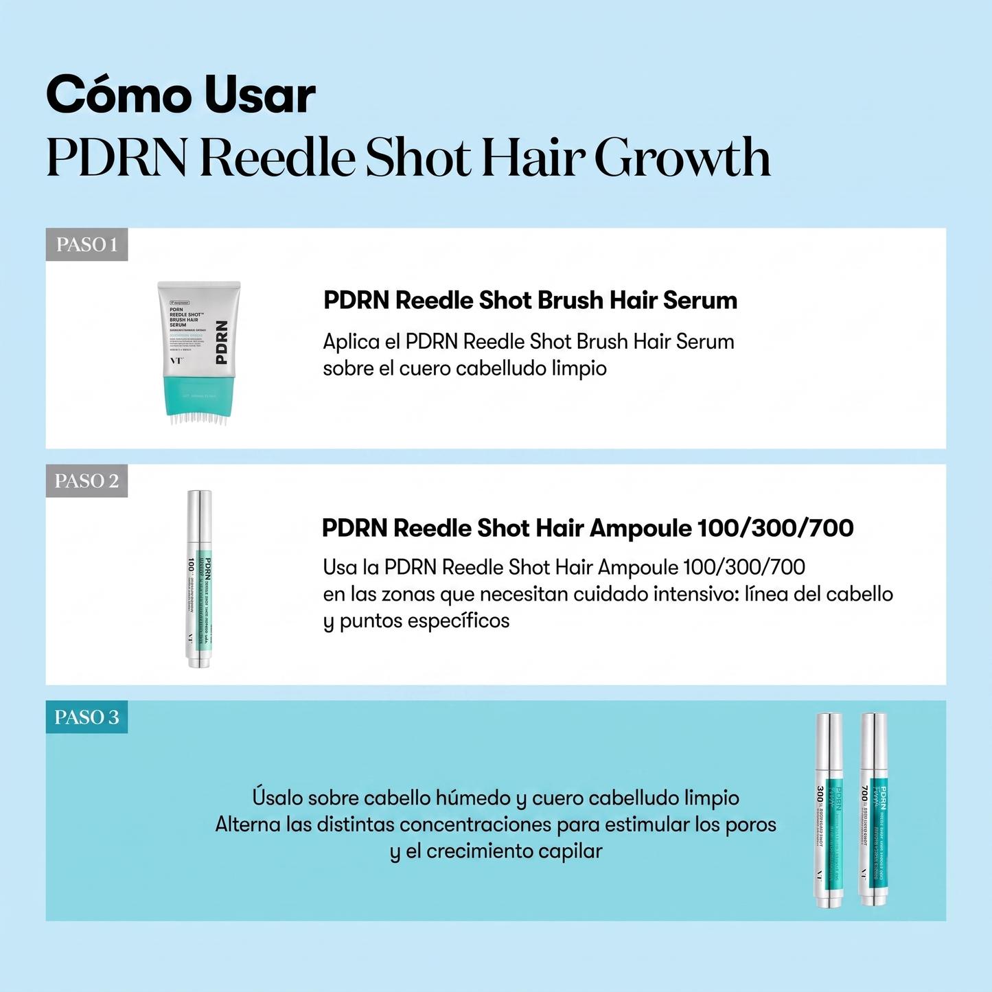 PDRN Reedle Shot Sérum Capilar en Cepillo